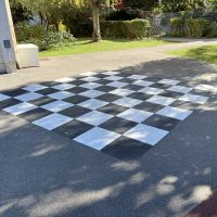 Boden Schachspiel auf Asphalt