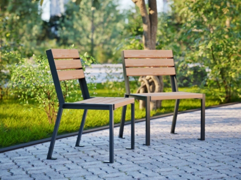 Stadtmobiliar Parkmöbel