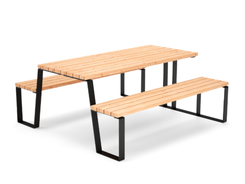 Tischbankkombination Split aus Holz