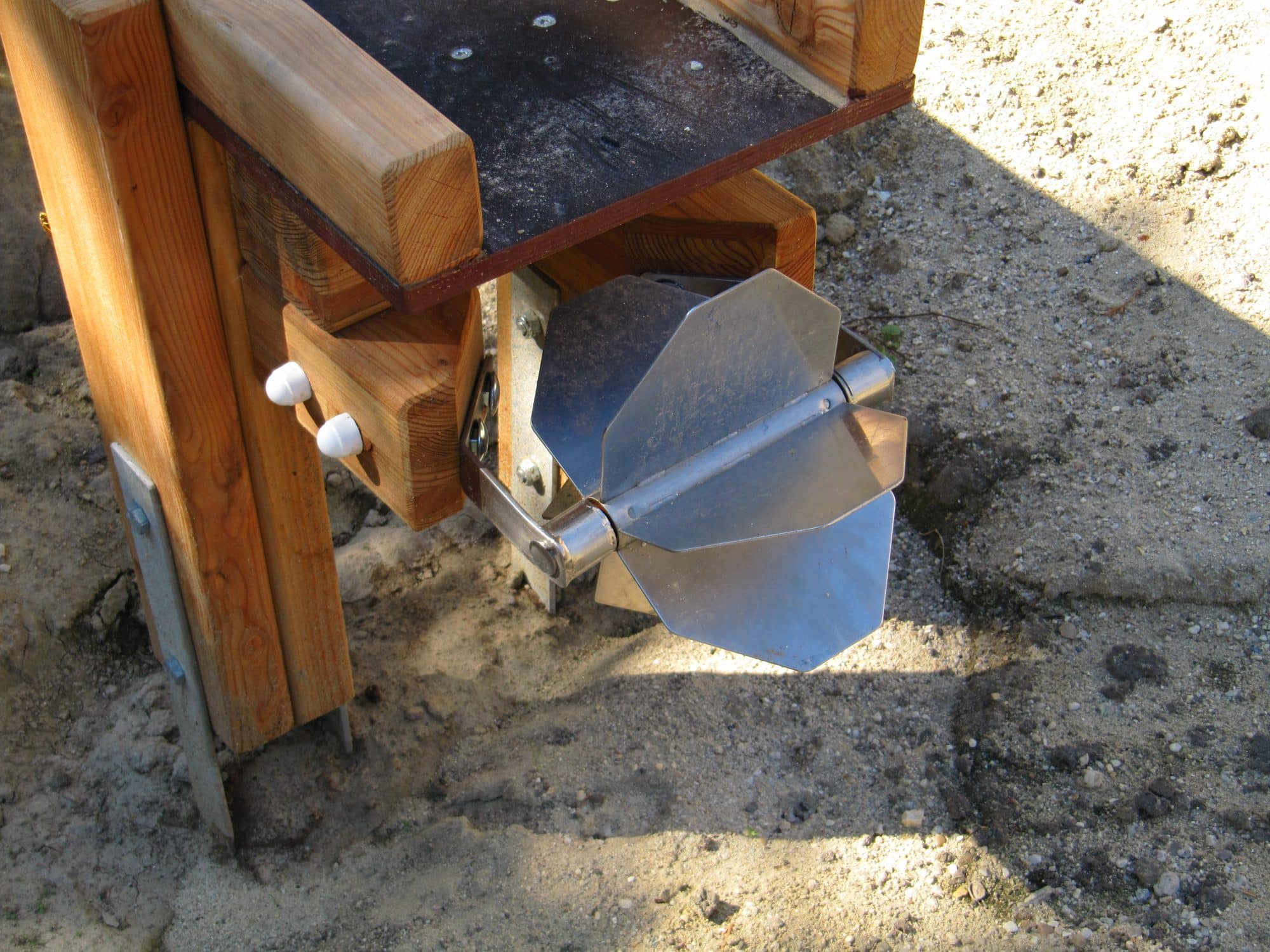 Wasserrad als Anbau für die Wasserrinne Edelstahlausführung, Ø ca. 22 cm