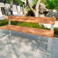 Sitzbank mit Lehne aus Holz online kaufen