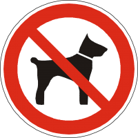 Hinweisschild Hunde nicht erlaubt