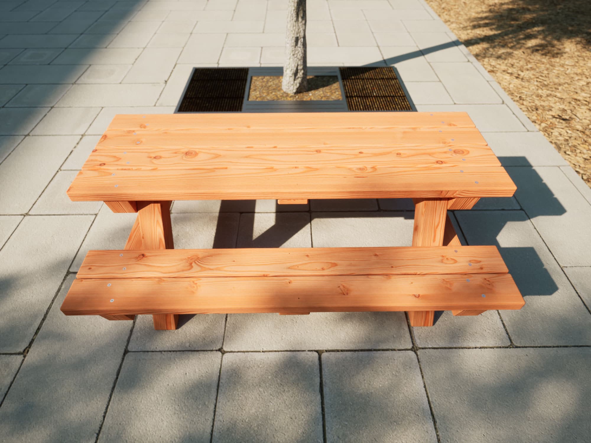 Picknicktisch für Kinder aus Holz in einem Park