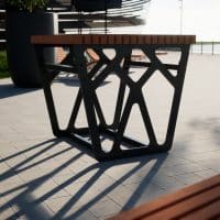 Moderner Tisch für den Outdoor Bereich in Anthrazit