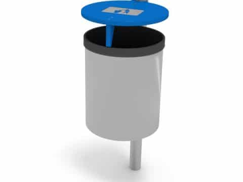 Abfallbehälter 30l mit blauem Deckel